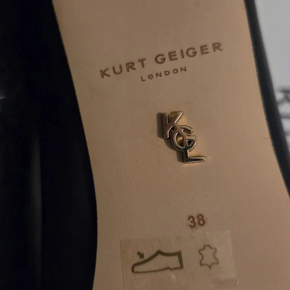 NWT KURT GEIGER BLACK  "RITA" KITTEN HEEL BOOTS - Picture 7 of 10